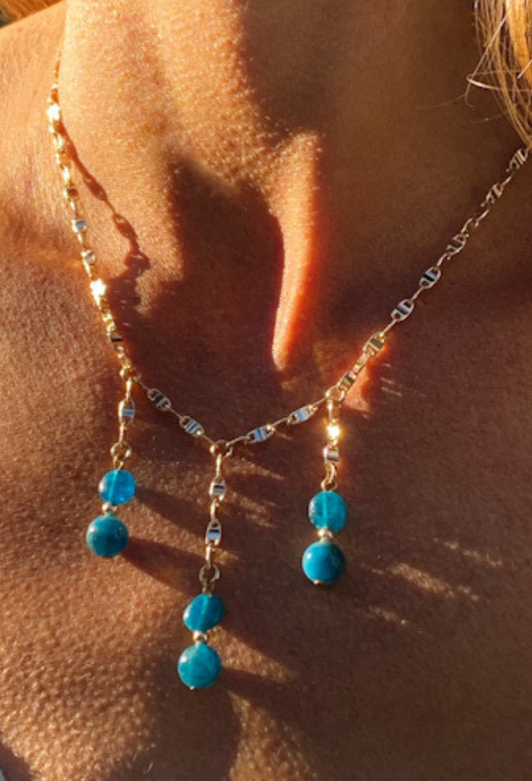 Apatite Crystal Drop Necklace