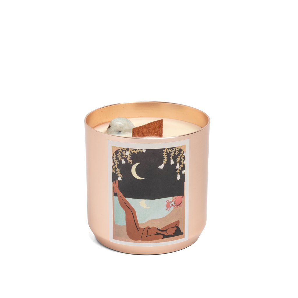 CANCER Zodiac Candle with MOONSTONE