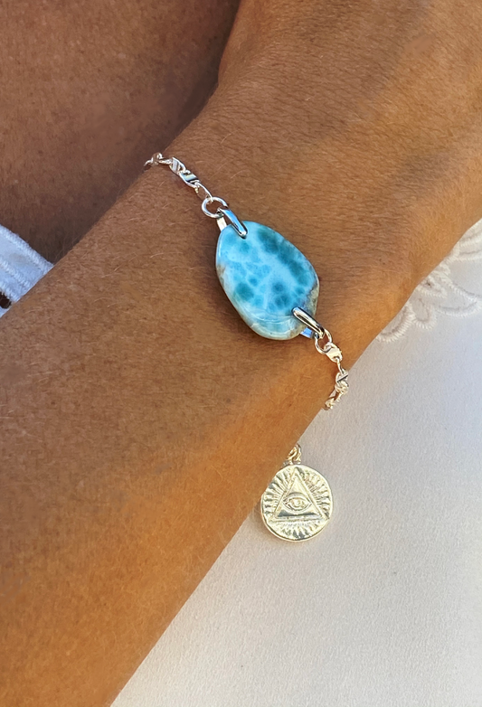 Larimar Natural Stone Bracelet