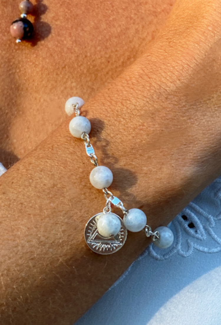 Rainbow Moonstone Crystal Bracelet