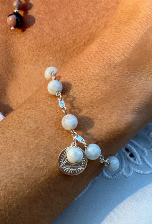Rainbow Moonstone Crystal Bracelet