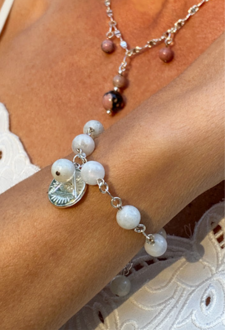 Rainbow Moonstone Crystal Bracelet
