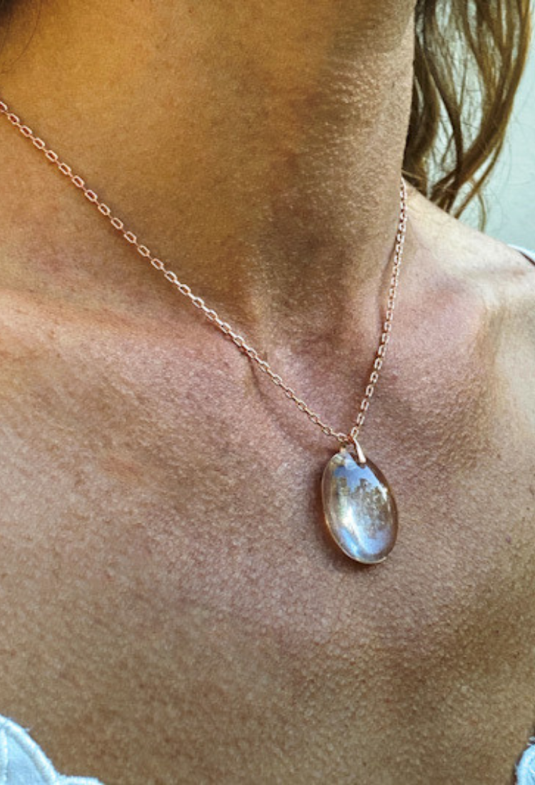 Optical Calcite Crystal Necklace
