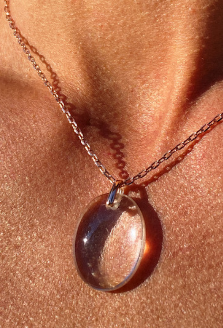 Optical Calcite Crystal Necklace