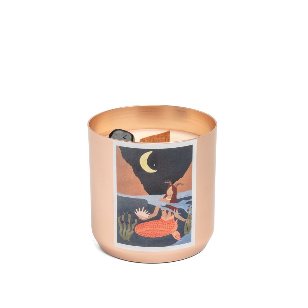 CAPRICORN Zodiac Candle with BLACK TOURMALINE