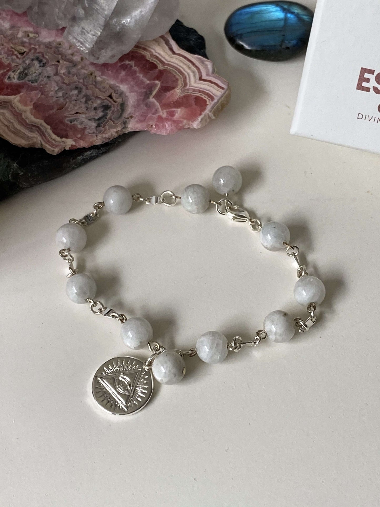 Rainbow Moonstone Crystal Bracelet