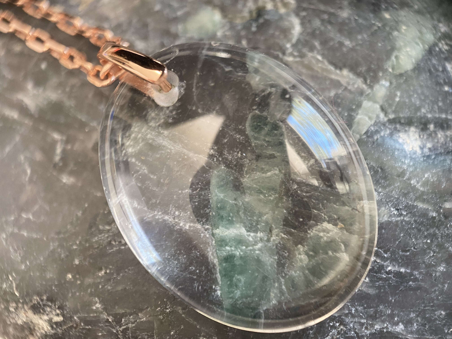 Optical Calcite Crystal Necklace
